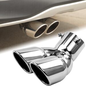 3 inch exhaust tip, universal stainless steel exhaust tailpipe dual tailpipe slant