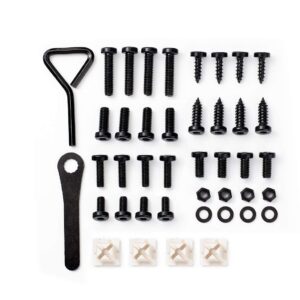 Premium License Plate Screw Kit Stainless Steel Screws (Black Kit)