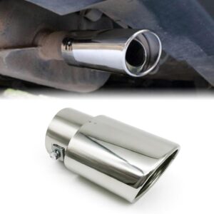 Stainless Steel Car Exhaust Tip, 2.5" to 3.3"(Silver #Straight)
