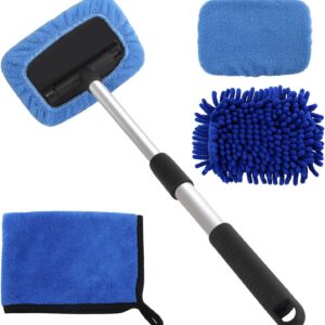 5 PCS Windshield Cleaning Tools, 18 inch Microfiber Car Window Cleaning Tool