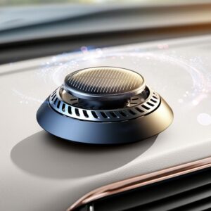 Car Air Freshener F21, DIY Essential Oils, UFO Solar-Powered Auto Rotary Diffuser
