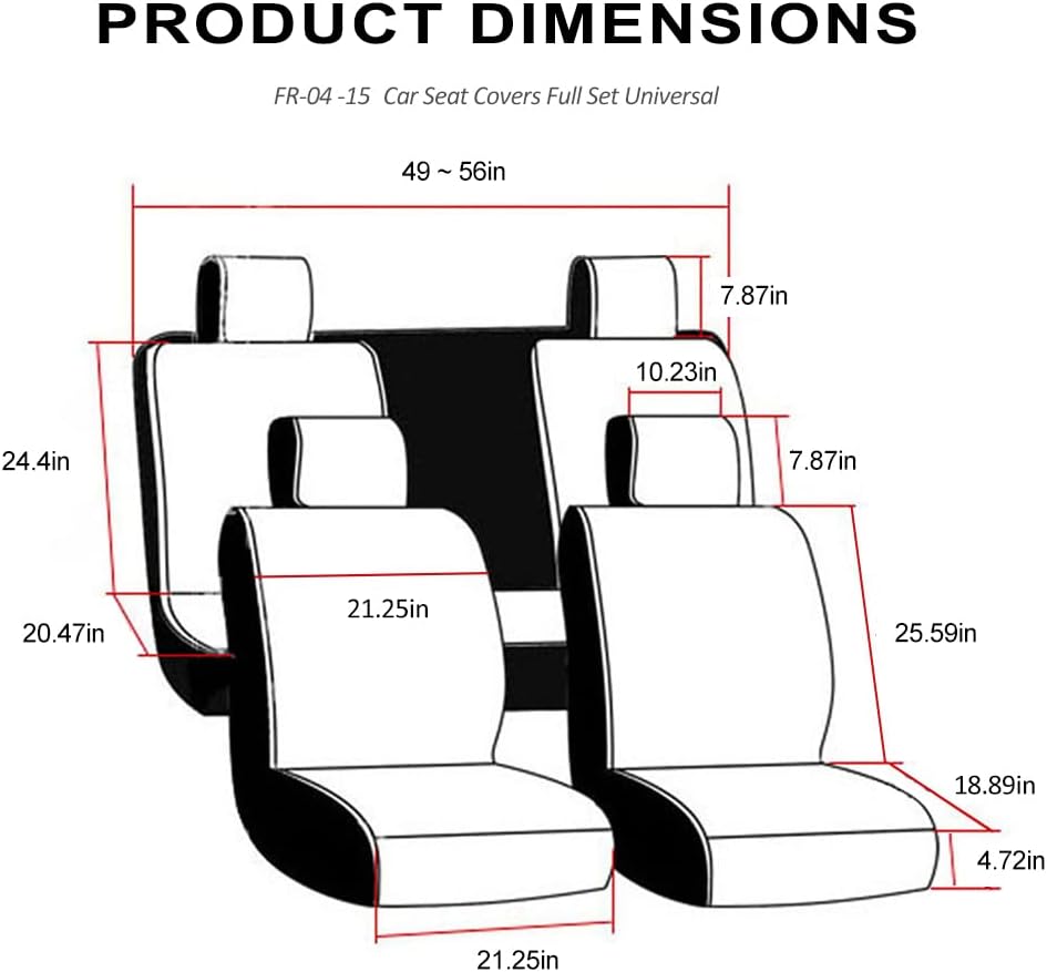 Car Seat Covers Leather, Seat Cover Full Set Waterproof Automotive Cushion - Image 2